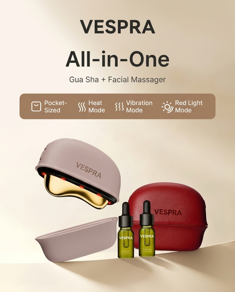 All-in-one gua sha and facial massager
